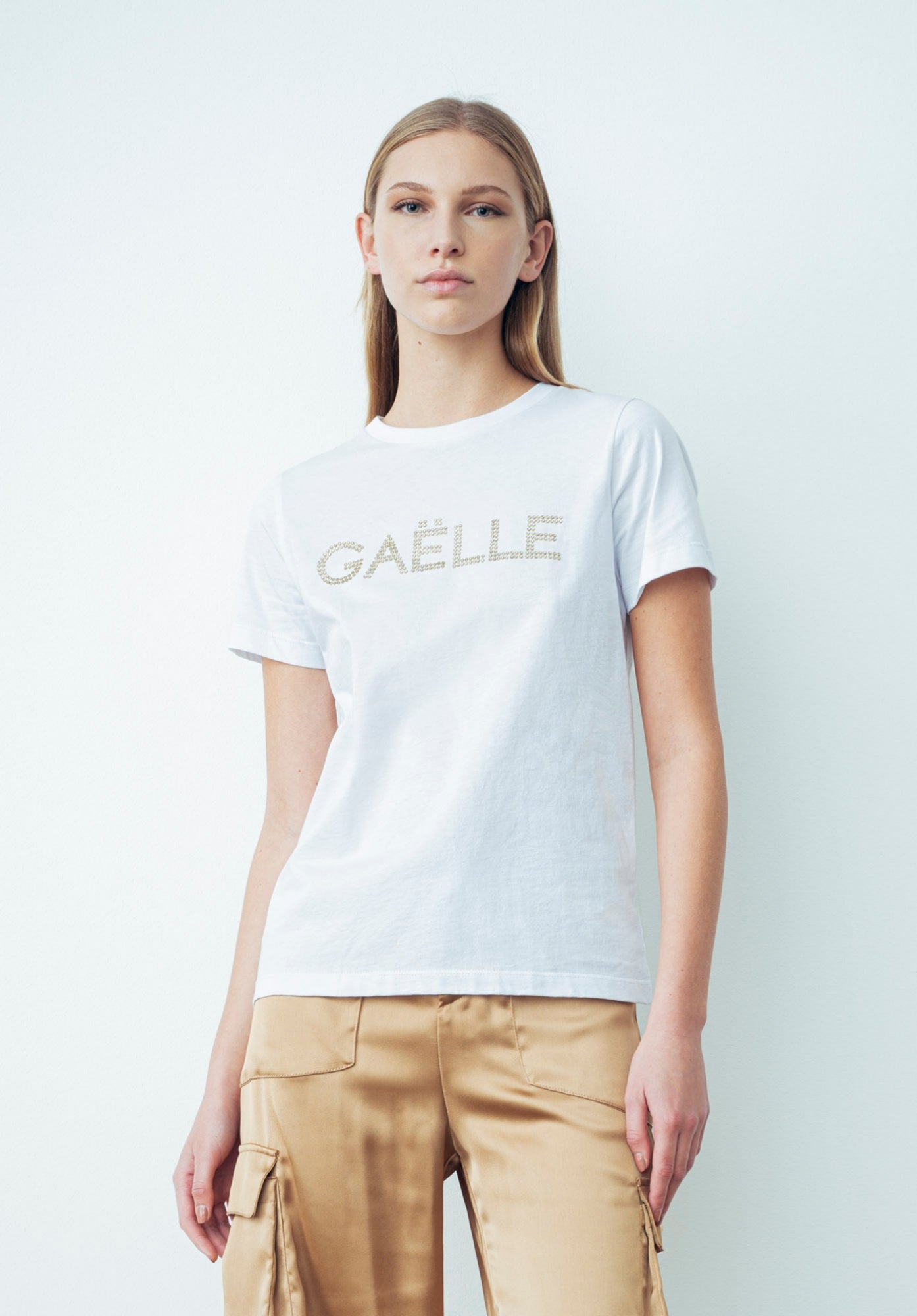 Gaelle donna t-shirt GAABW00345 BI01 Bianco