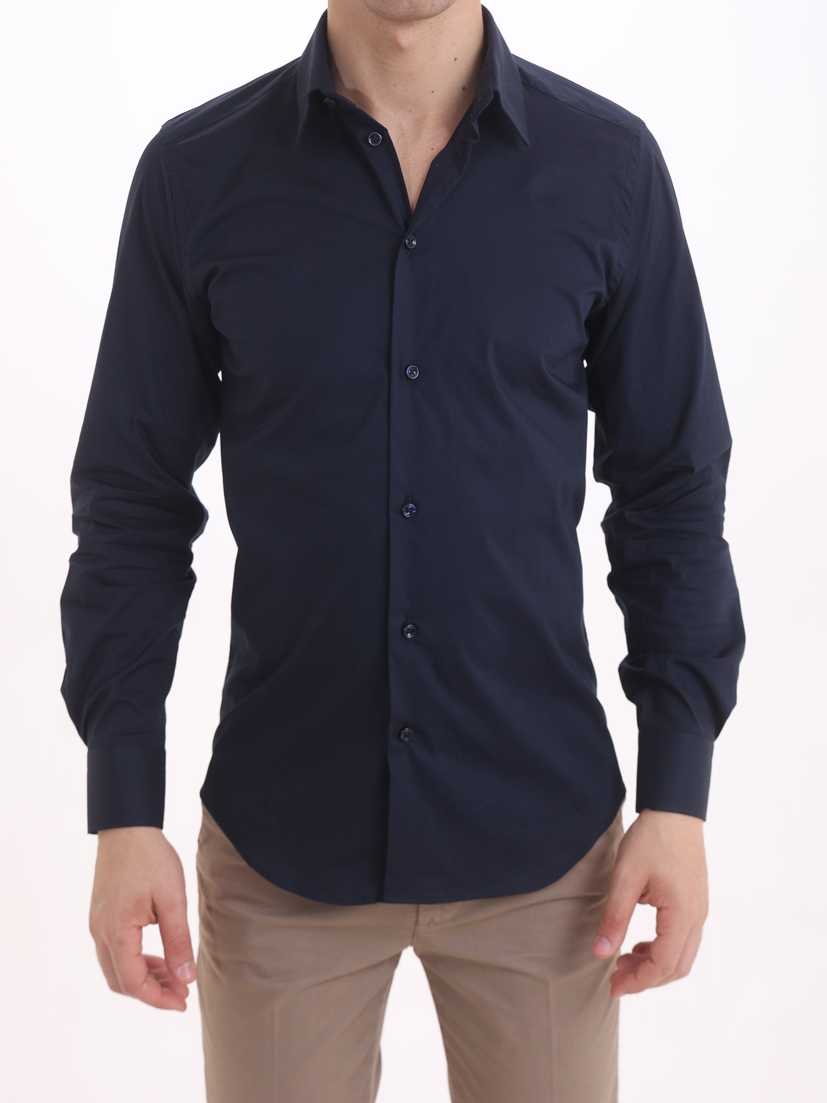 Gold Rush Uomo Camicia Blu Basic Icon Shirt