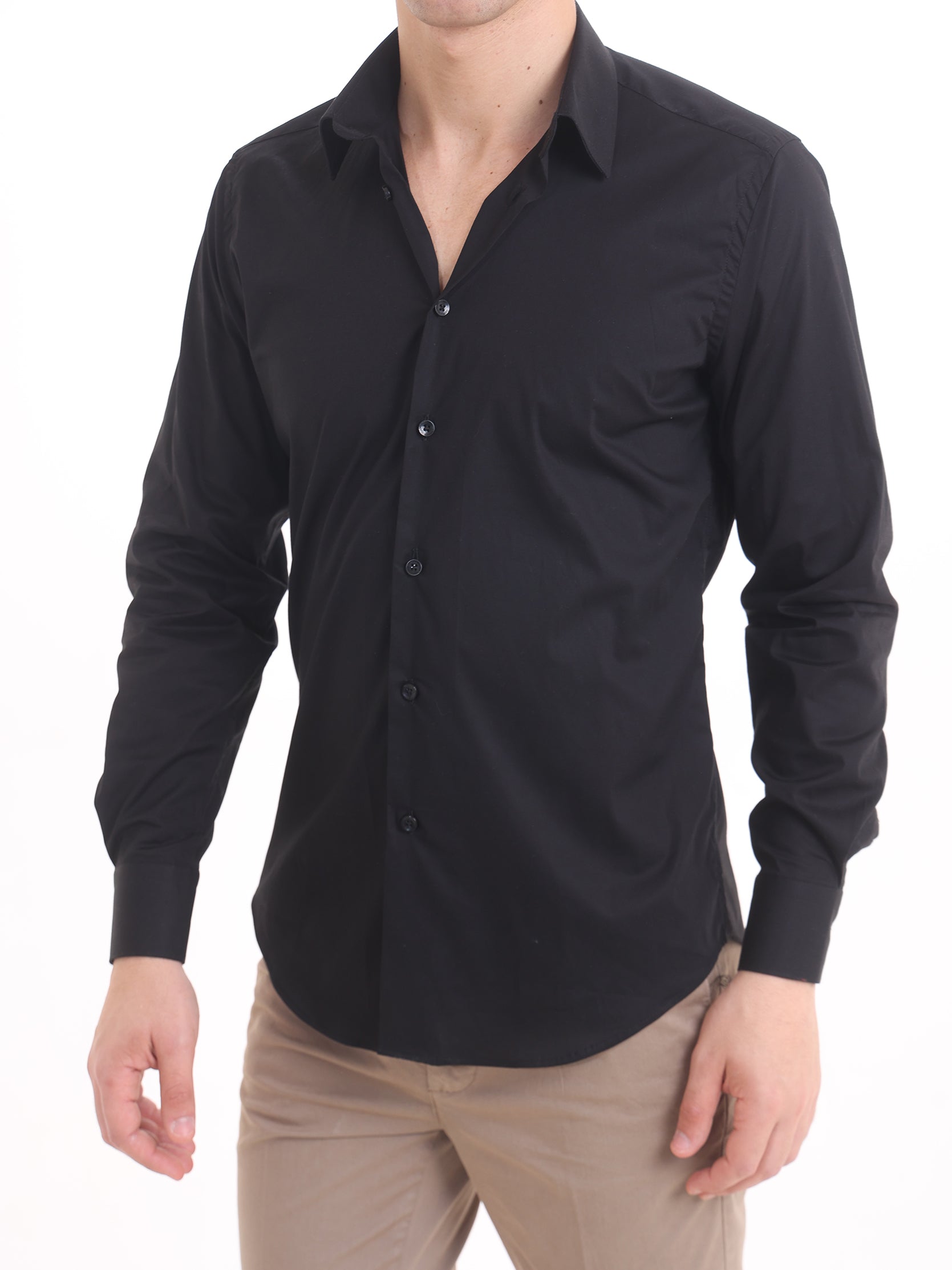 Gold Rush Uomo Camicia Nero Basic Icon Shirt