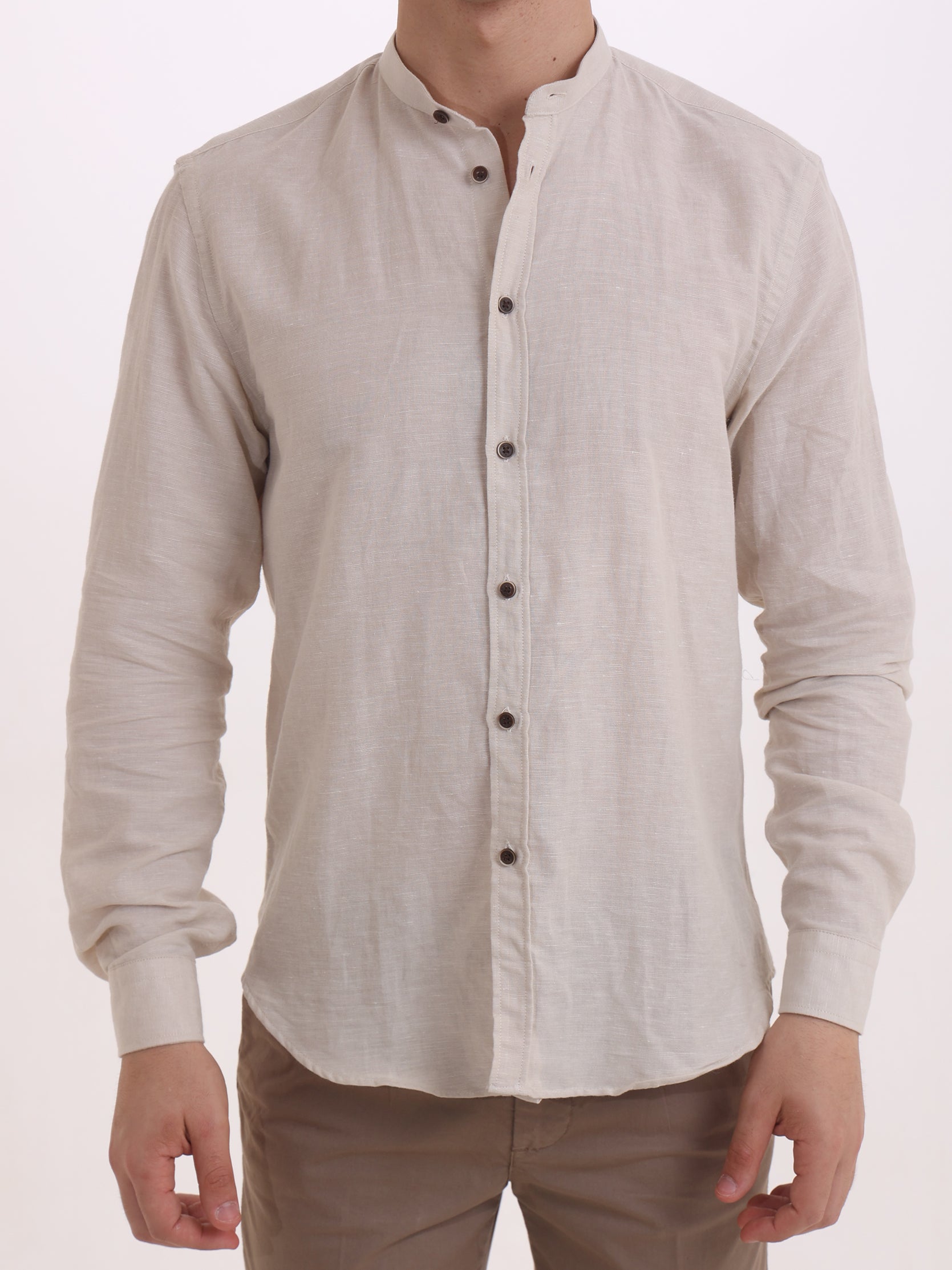 Gold Rush Uomo Camicia Lino Beige Corea Mauritius – LOUNGE SHOP
