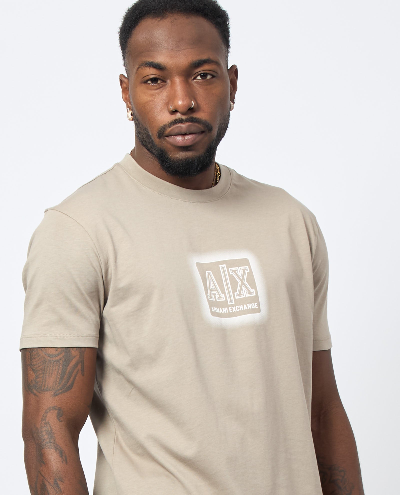 Armani Exchange uomo t-shirt XM000545 AF10361 U6167 Beige
