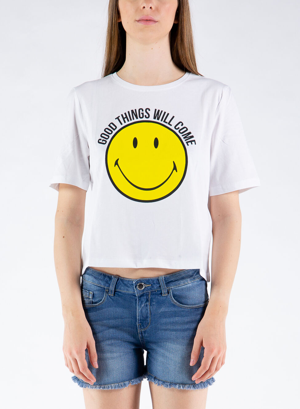 ONLY DONNA T-SHIRT SMILEY