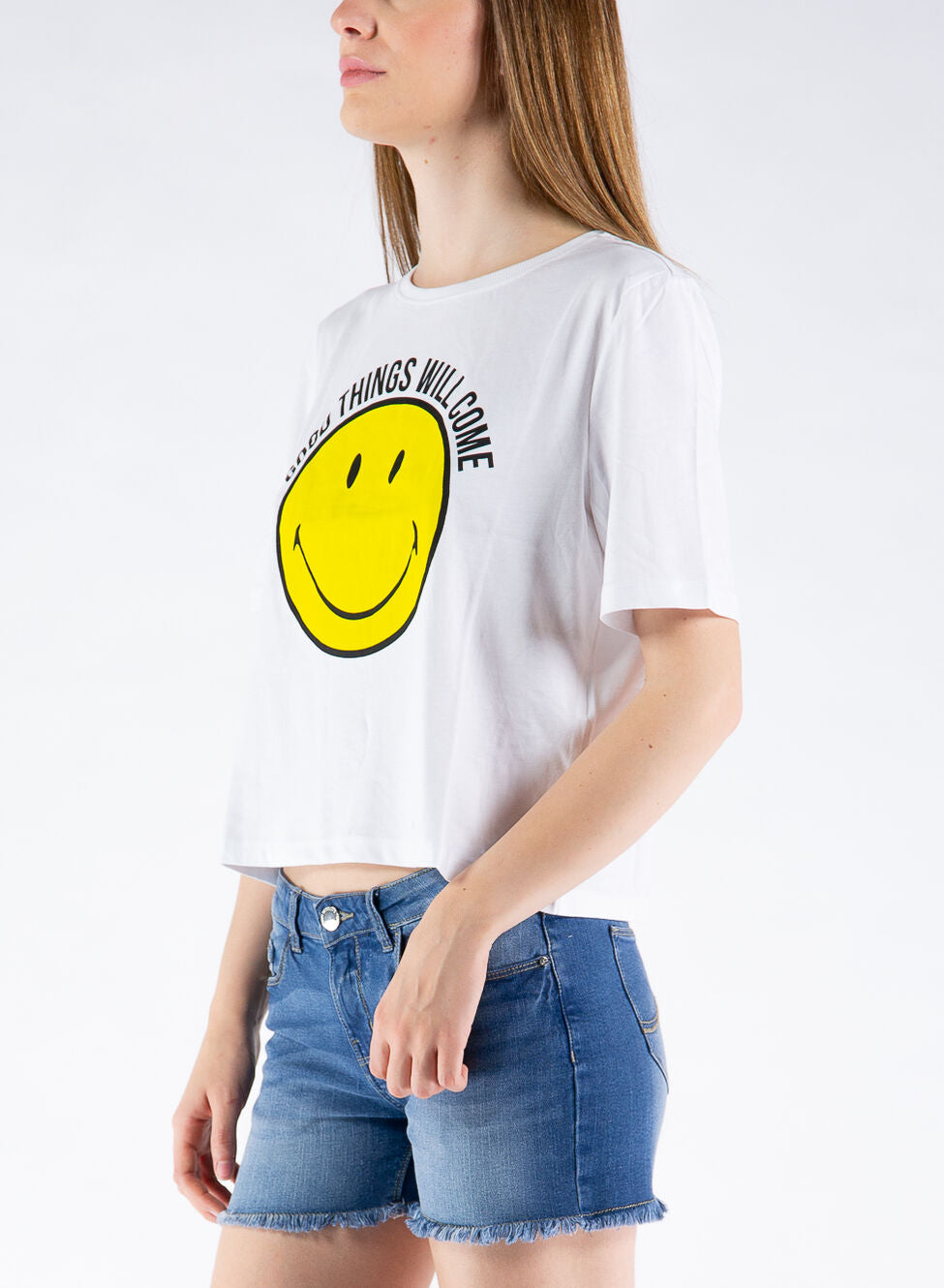 ONLY DONNA T-SHIRT SMILEY