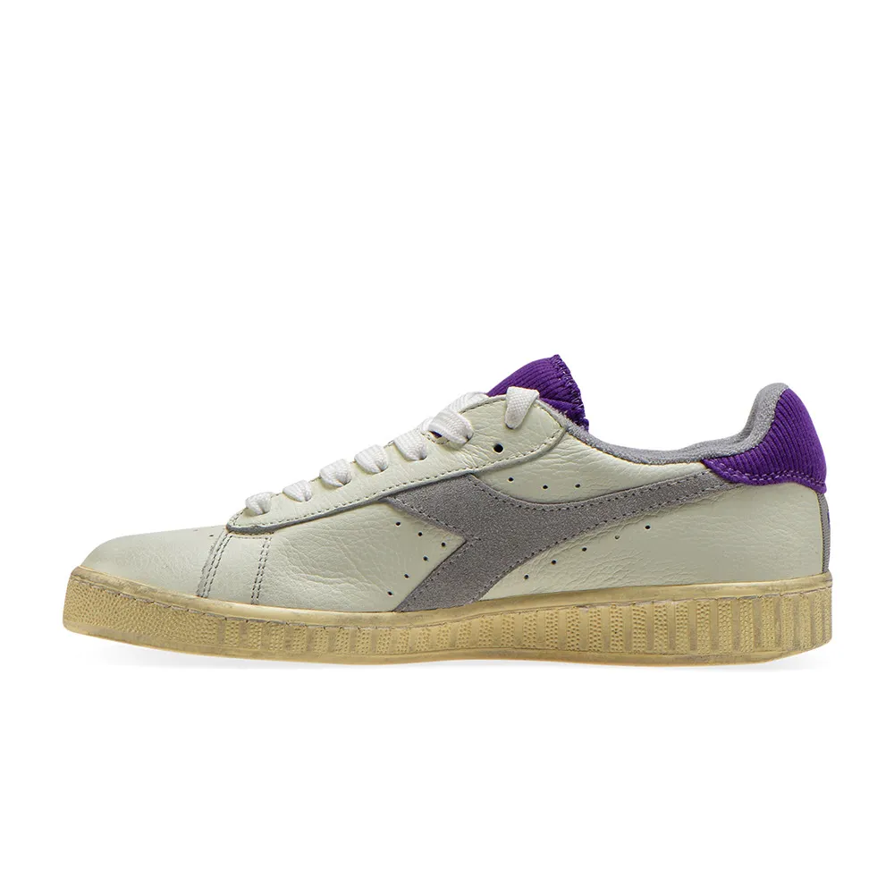 DIADORA DONNA SCARPA GAME L LOW USED BIANCO E LILLA