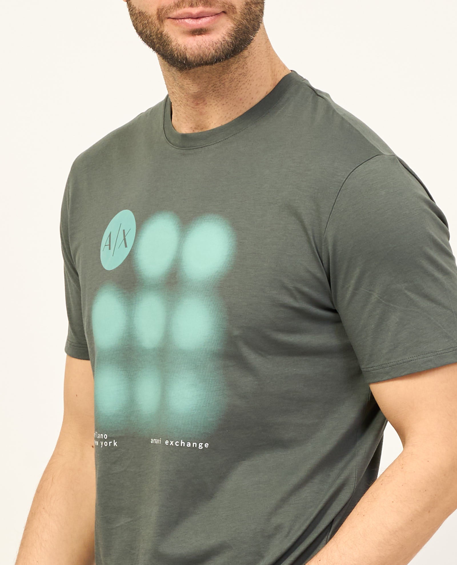 Armani Exchange uomo t-shirt 3DZTBH ZJA5Z 1839 Verde