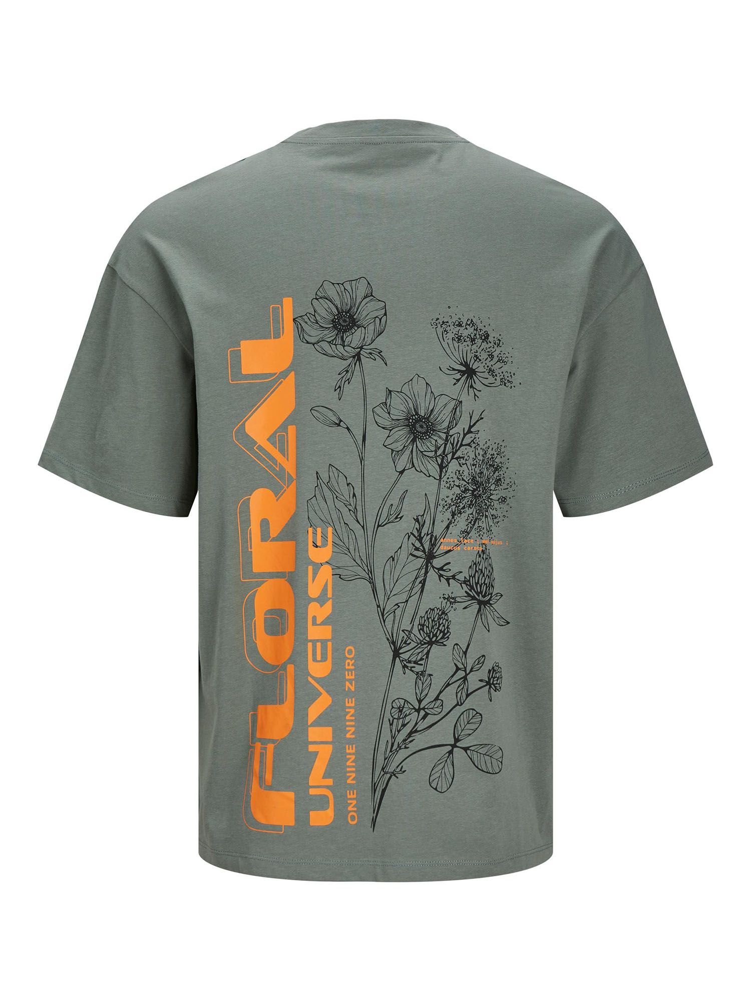 Jack & Jones uomo t-shirt Floral 12253401 Agave Green