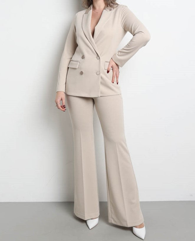 Vicolo donna pantalone a palazzo TB0079 Beige