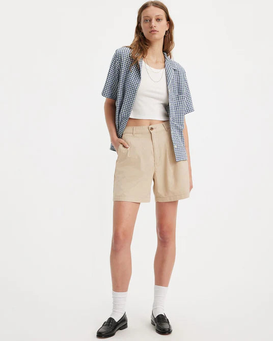 levi's donna short pleated trouser A7538-0002