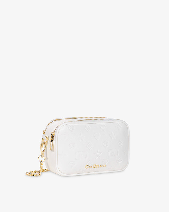 Gio Cellini Donna Borsa Tory Logo Bianca DD036
