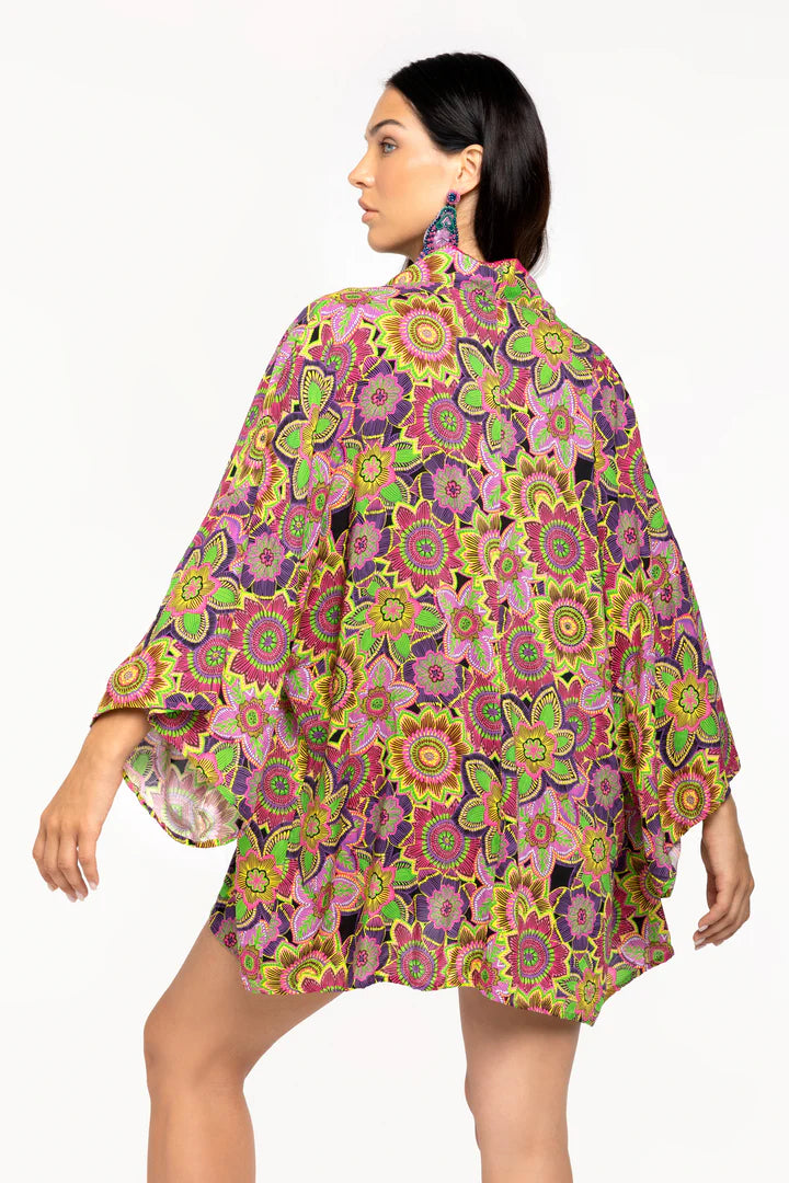 4giviness donna Kimono corto tropical bouquet FGCW3669