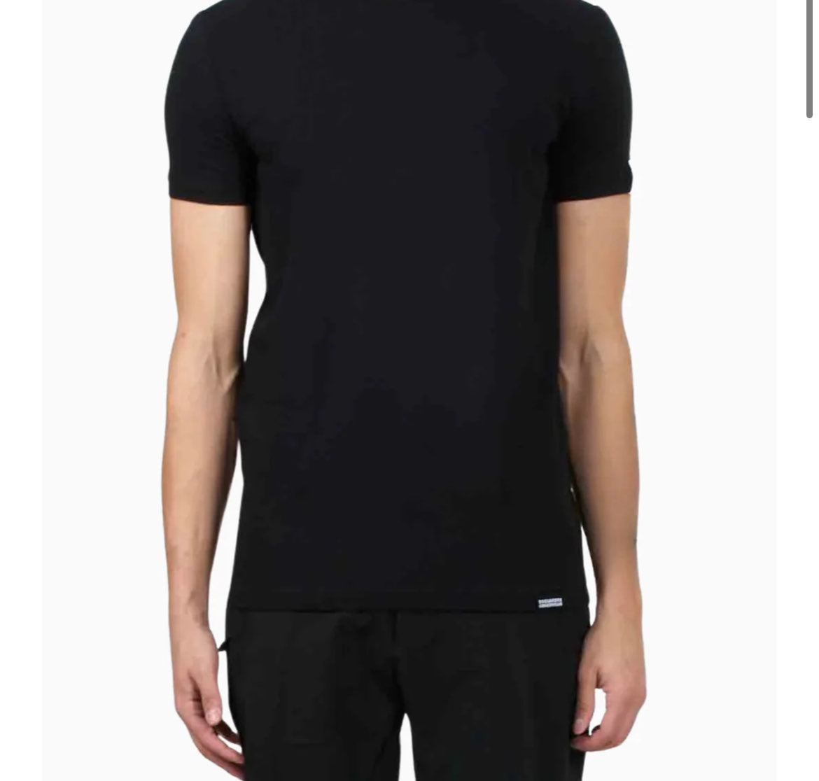 Disquared uomo t-shirt Round Neck D9M205720 001 Nero