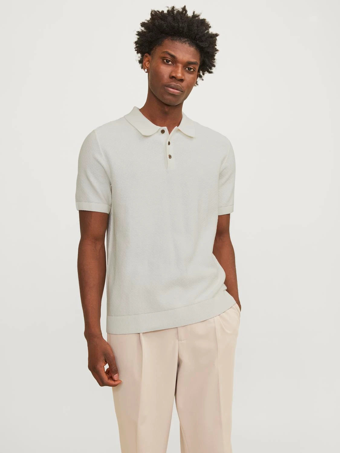 Jack & Jones uomo polo Blu Sandri 12251008 Cloud Dancer