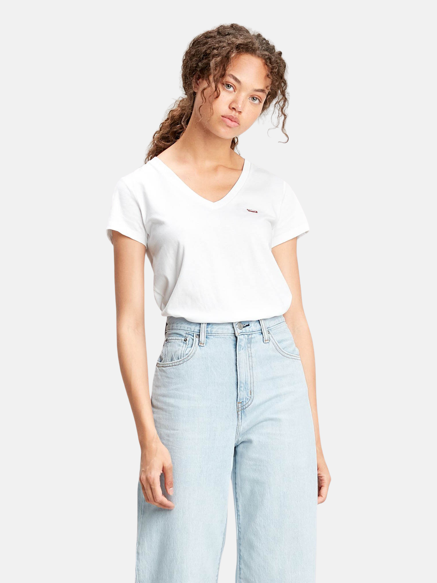 Levi's Donna T-shirt Perferct V Bianco 85341-0002