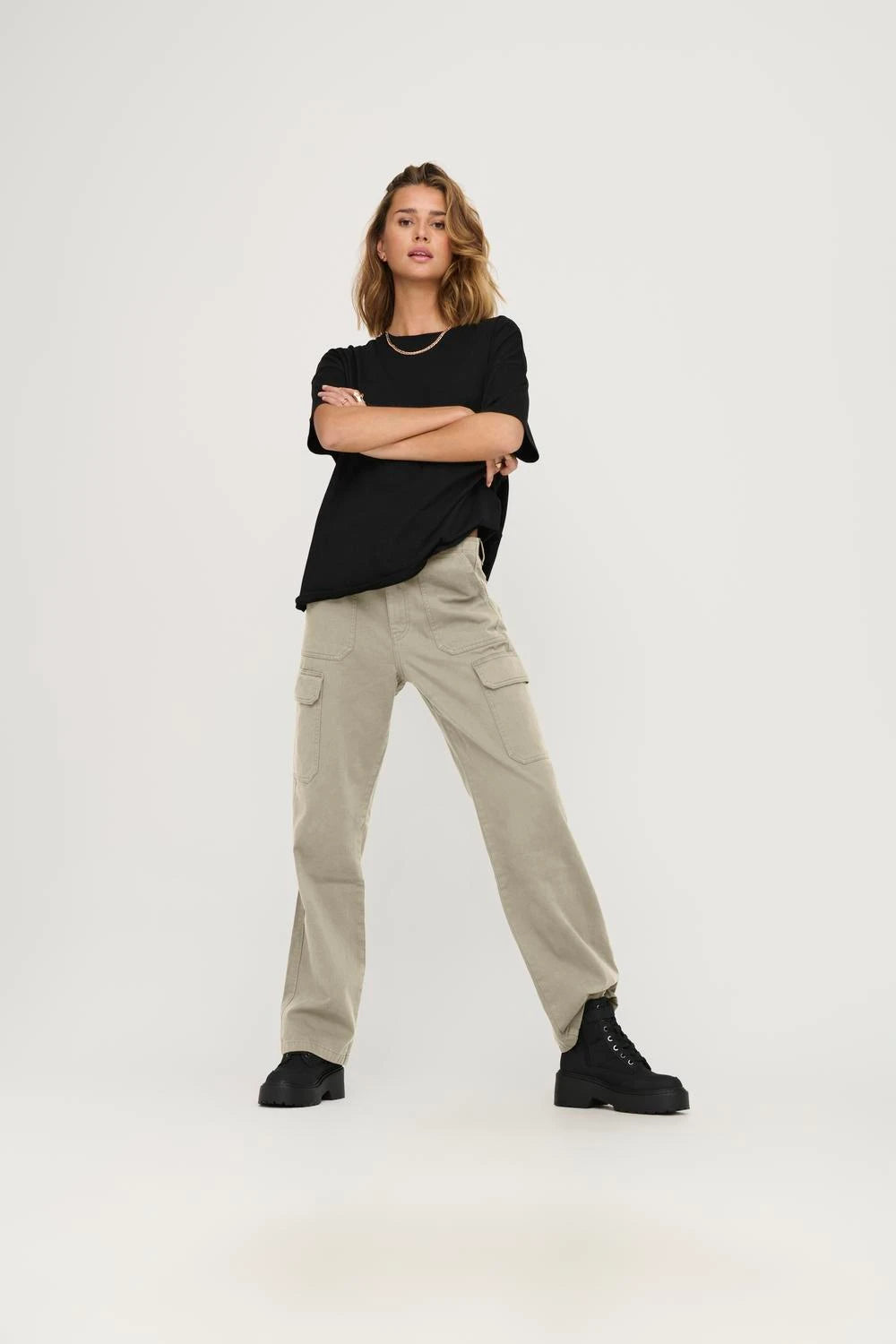 Only donna pantalone Malfy Cargo noos 15300976 Silver Lining