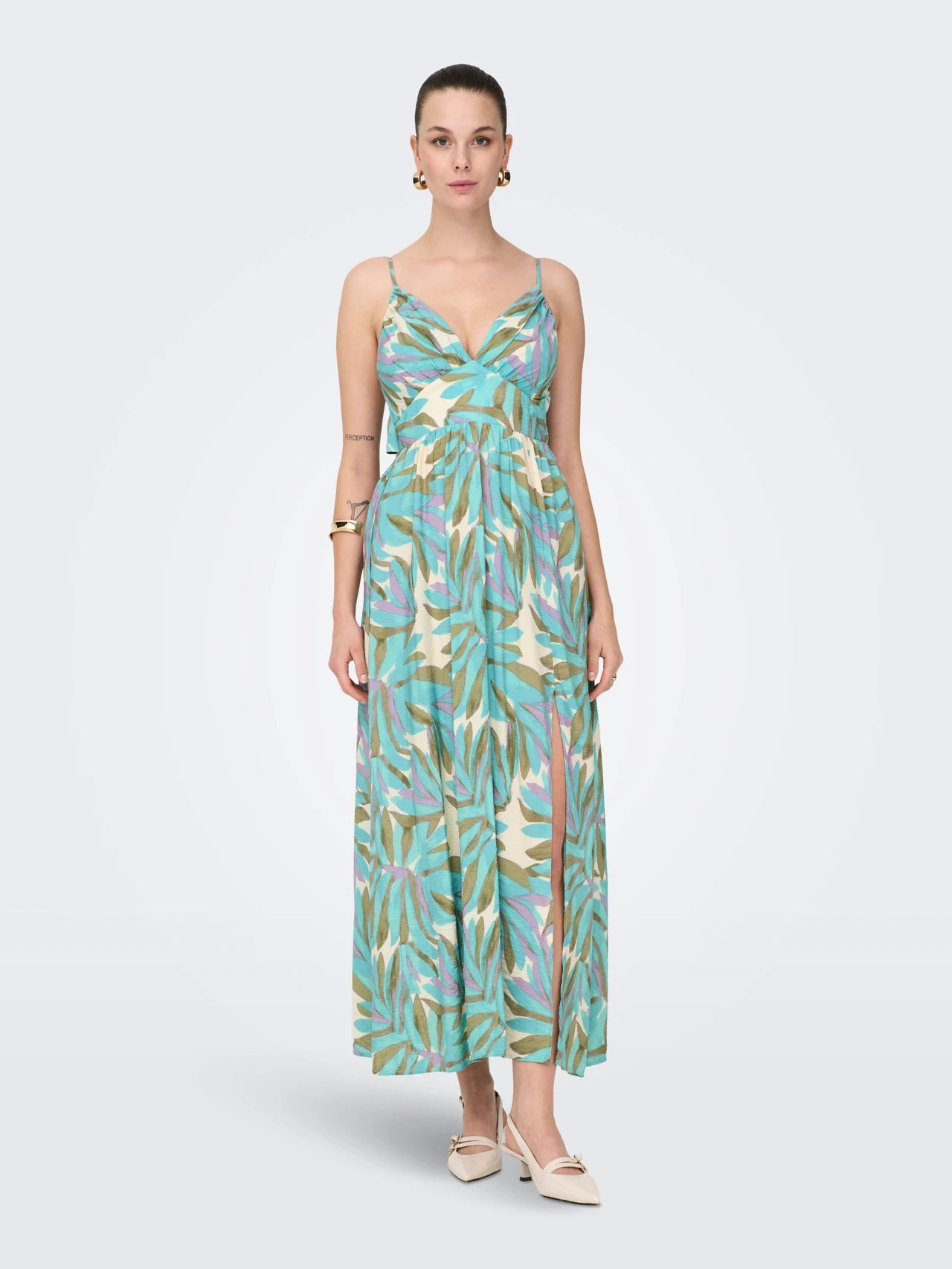 Only donna abito Ayo Back Bow 15349299 Wasabi