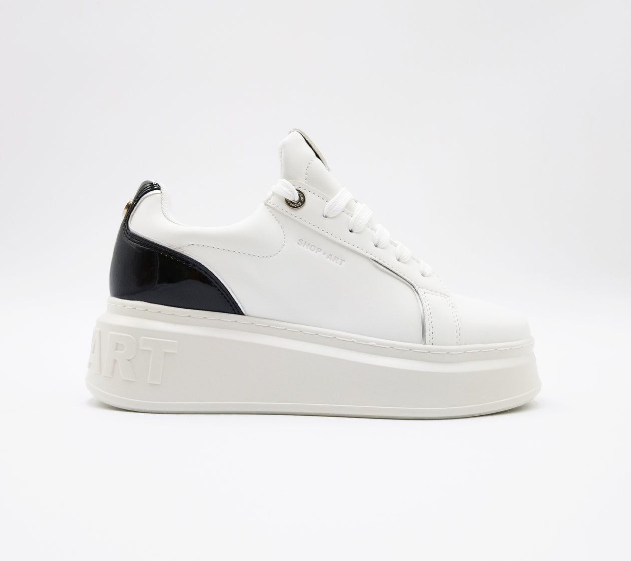 Shop Art Donna Scarpa Sneakers Emily Bianco Argento SASS230215