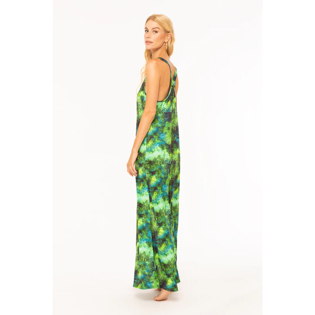 4giveness Donna Abito Lungo Tropic Verde FGCW3040