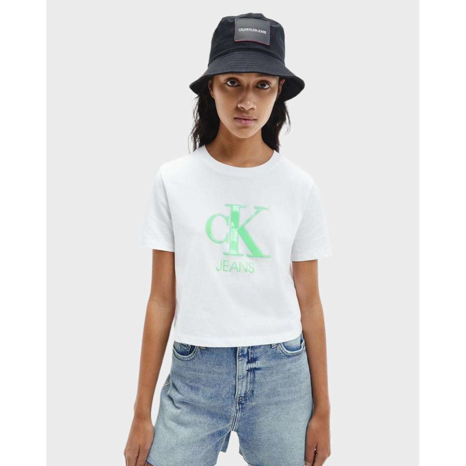 CALVIN KLEIN T-SHIRT DONNA GEL PRINT MONOGRAM L YAF