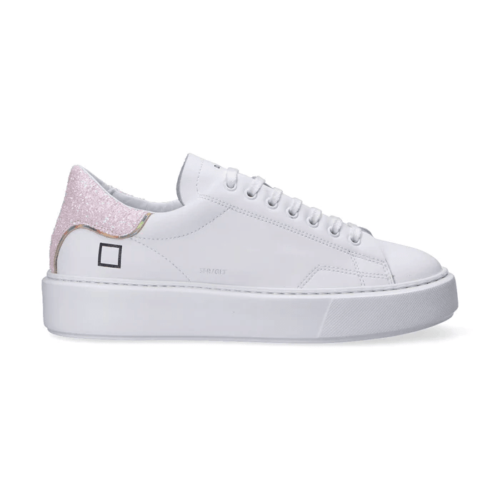 D.a.t.e. Donna Scarpa Sfera Glitter Bianca e Rosa W381-SF-GL-WP