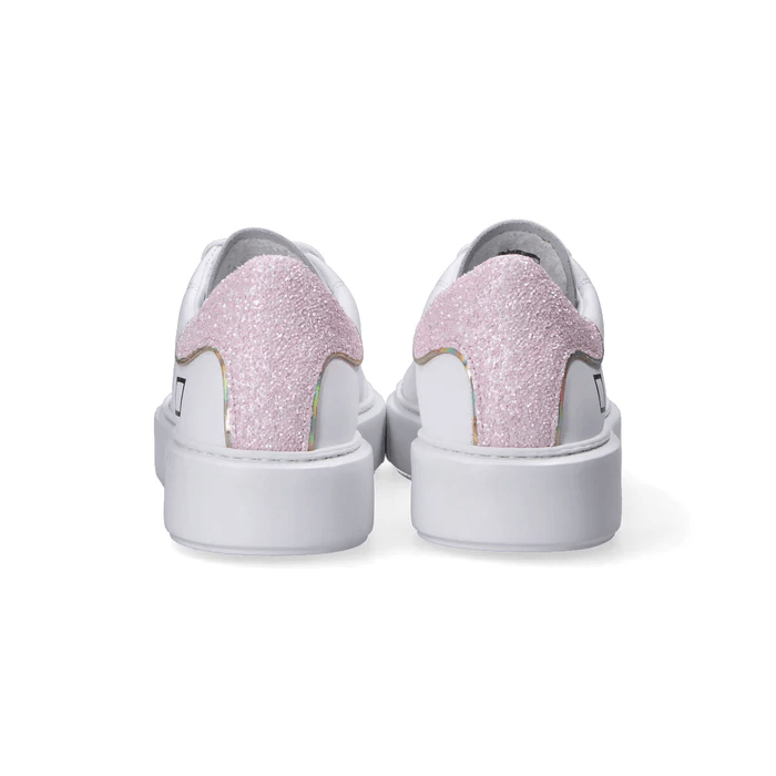 D.a.t.e. Donna Scarpa Sfera Glitter Bianca e Rosa W381-SF-GL-WP