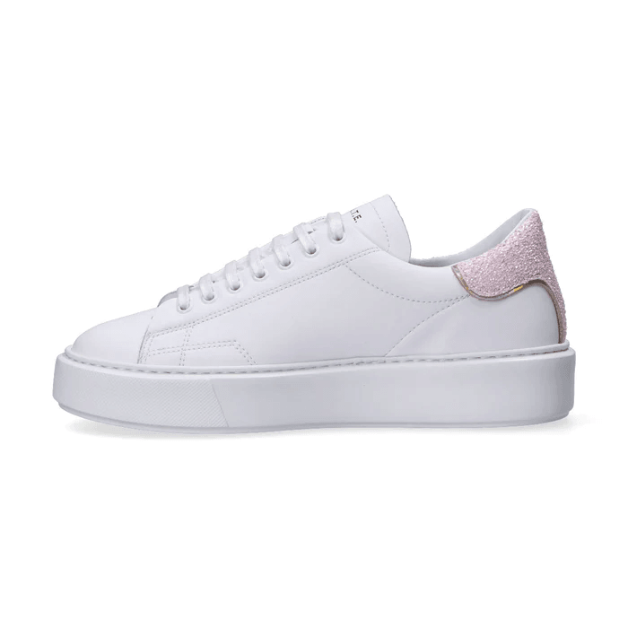 D.a.t.e. Donna Scarpa Sfera Glitter Bianca e Rosa W381-SF-GL-WP
