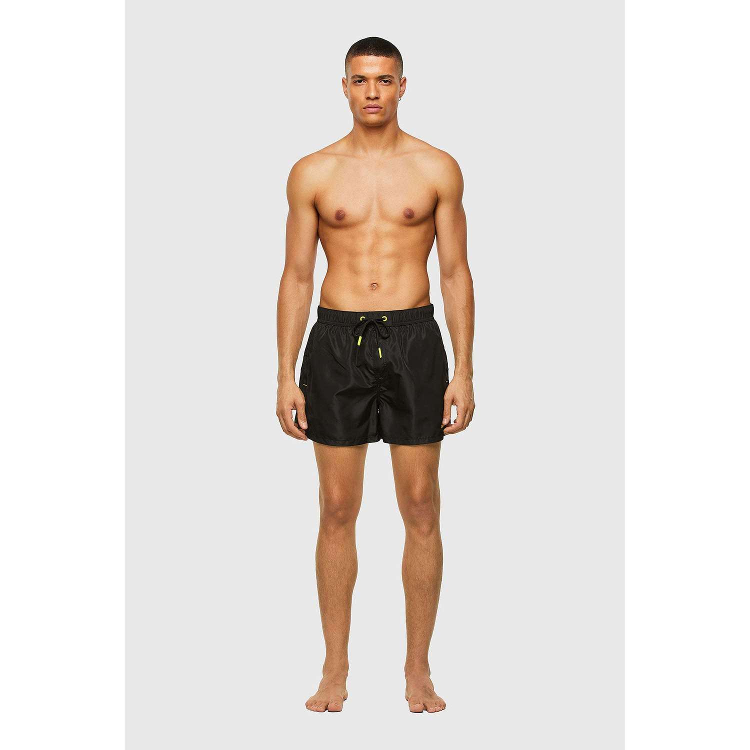 Diesel Costume Boxer Uomo colore Nero Finiture a Contrasto Gialle