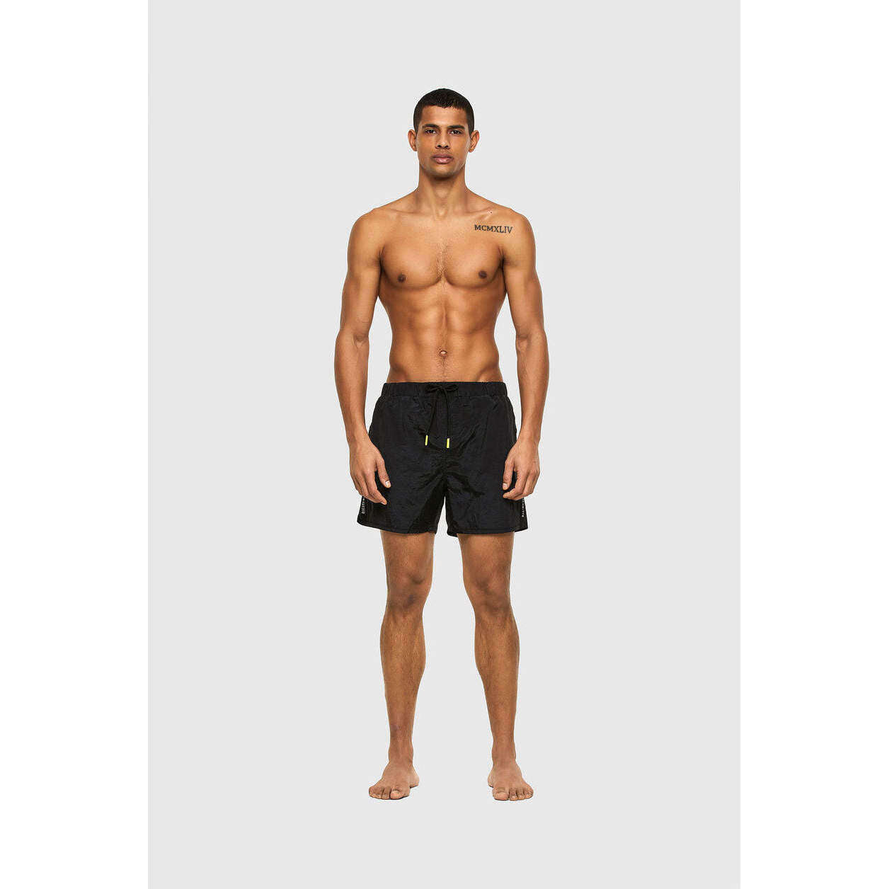 Diesel Costume da Uomo Boxer Colore Nero Effetto Metallizzato