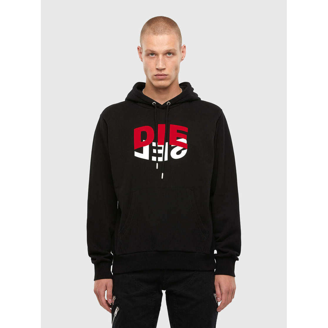 Diesel Uomo Felpa S Girk Hood N1 Black