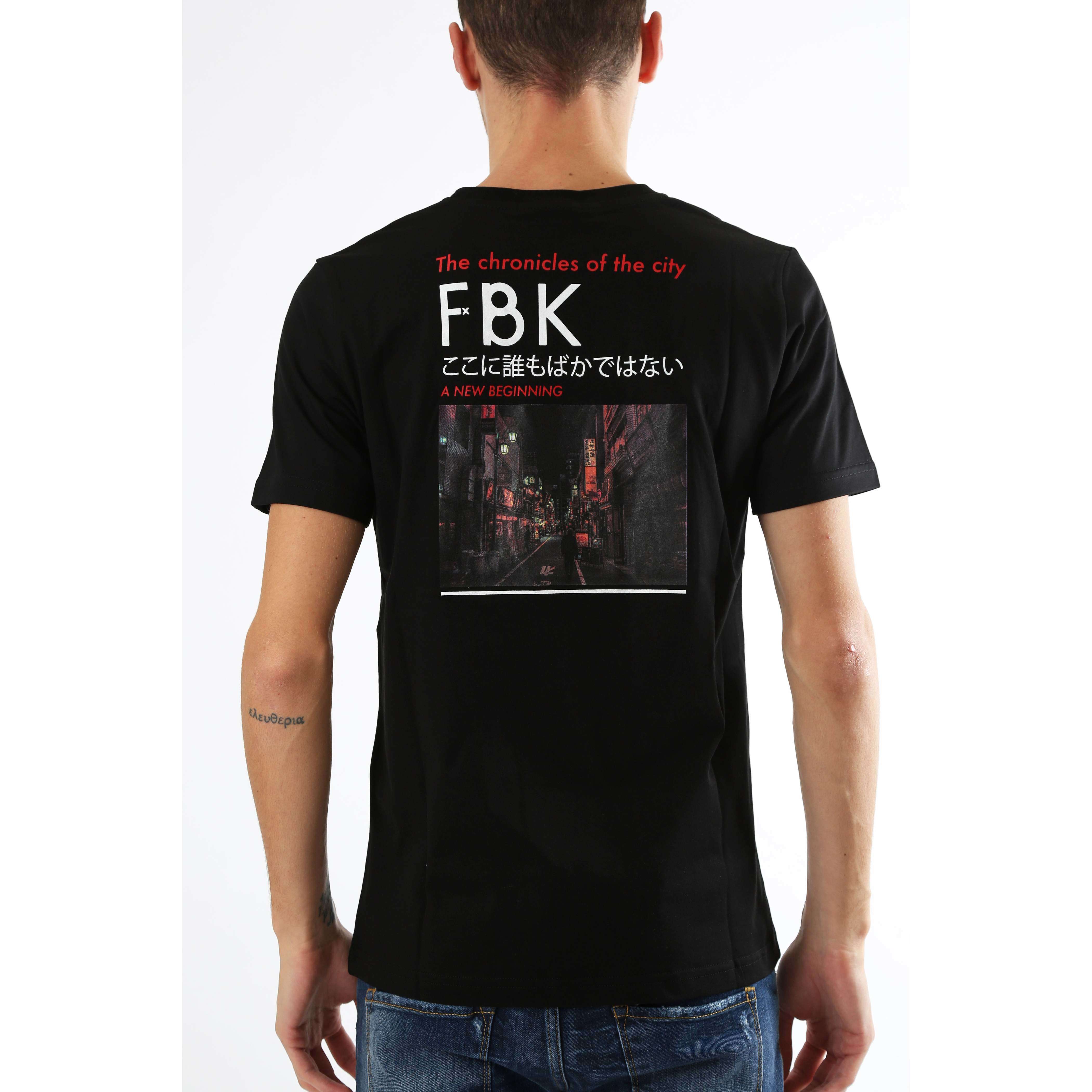 Fabrik London Uomo T-Shirt Fabrik Double Logo Black