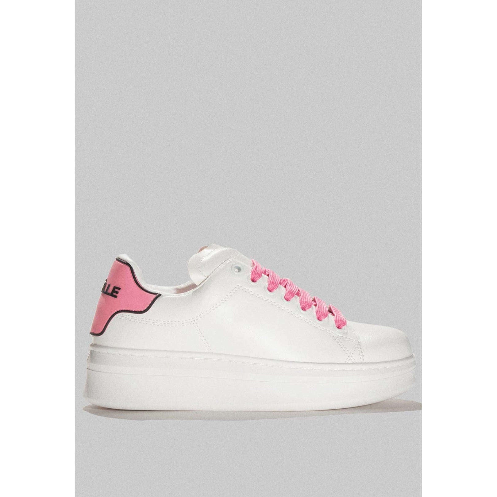 Gaelle Donna Scarpa Sneaker Addict Bianco e Rosa GBCDP2950