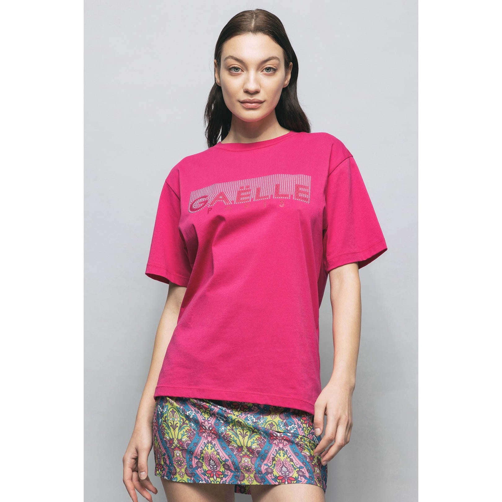 Gaelle Donna T-shirt BIANCA Logo Gioiello GBDP17000