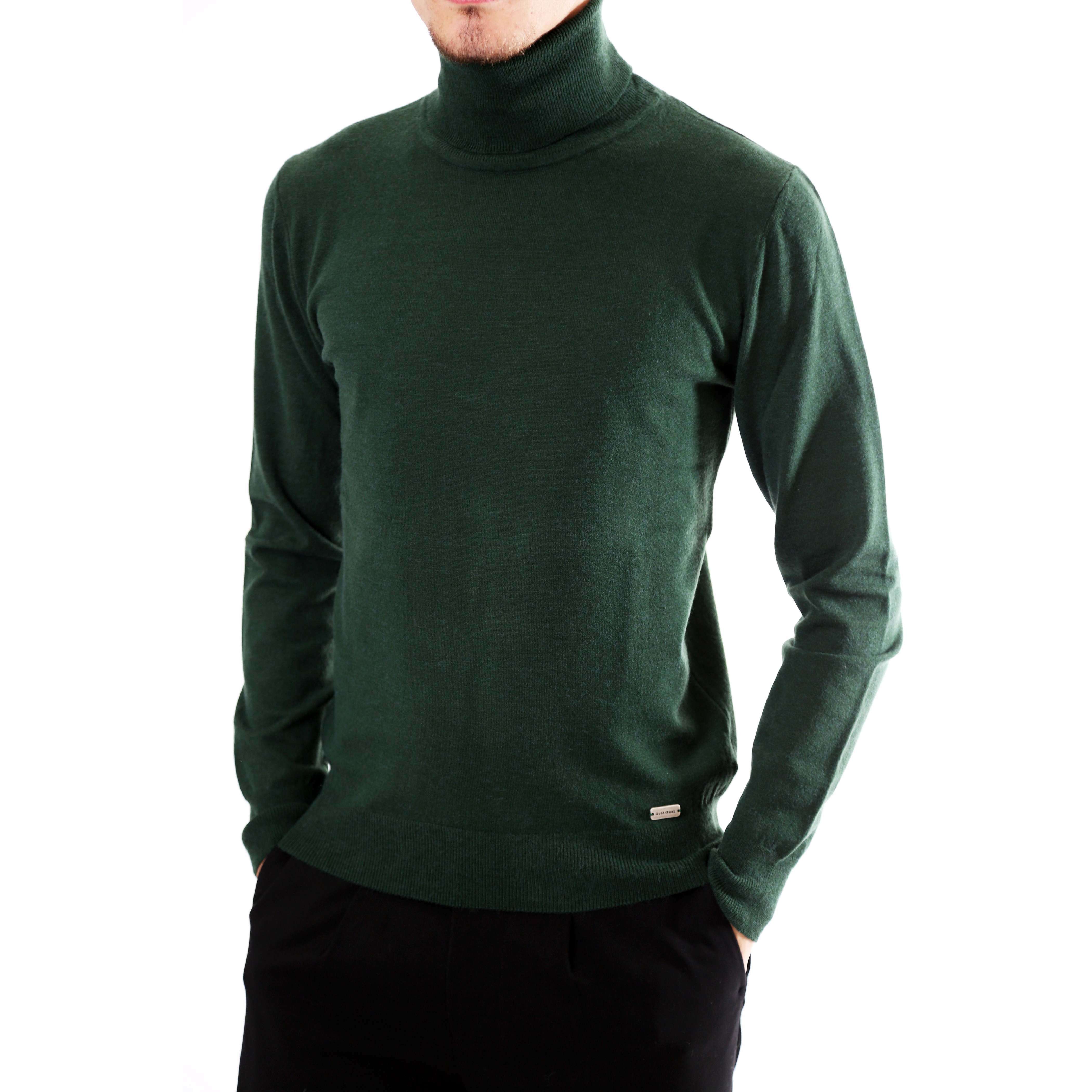 Gold Rush Uomo Maglia Pullover Amos Collo Alto High Neck Green