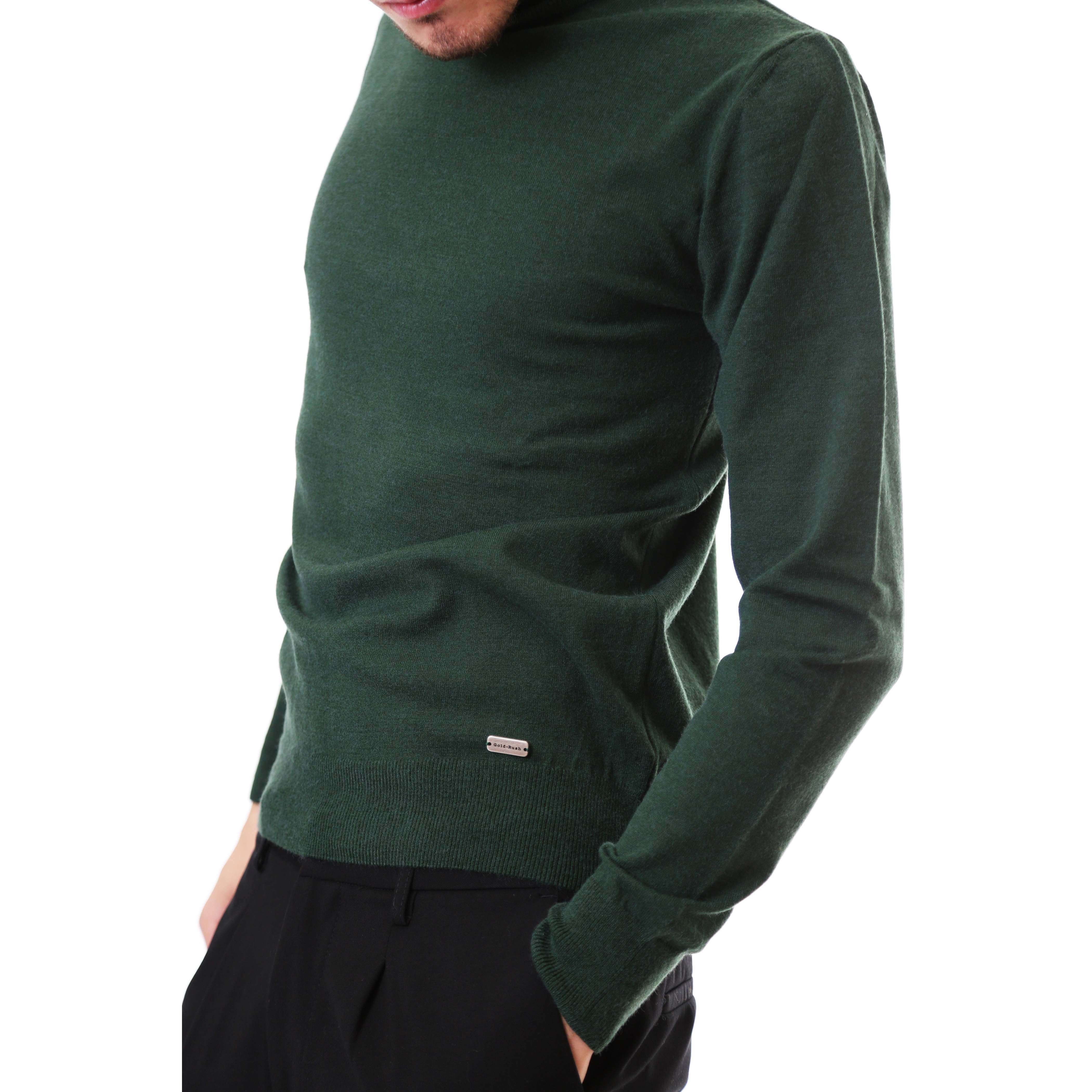 Gold Rush Uomo Maglia Pullover Amos Collo Alto High Neck Green