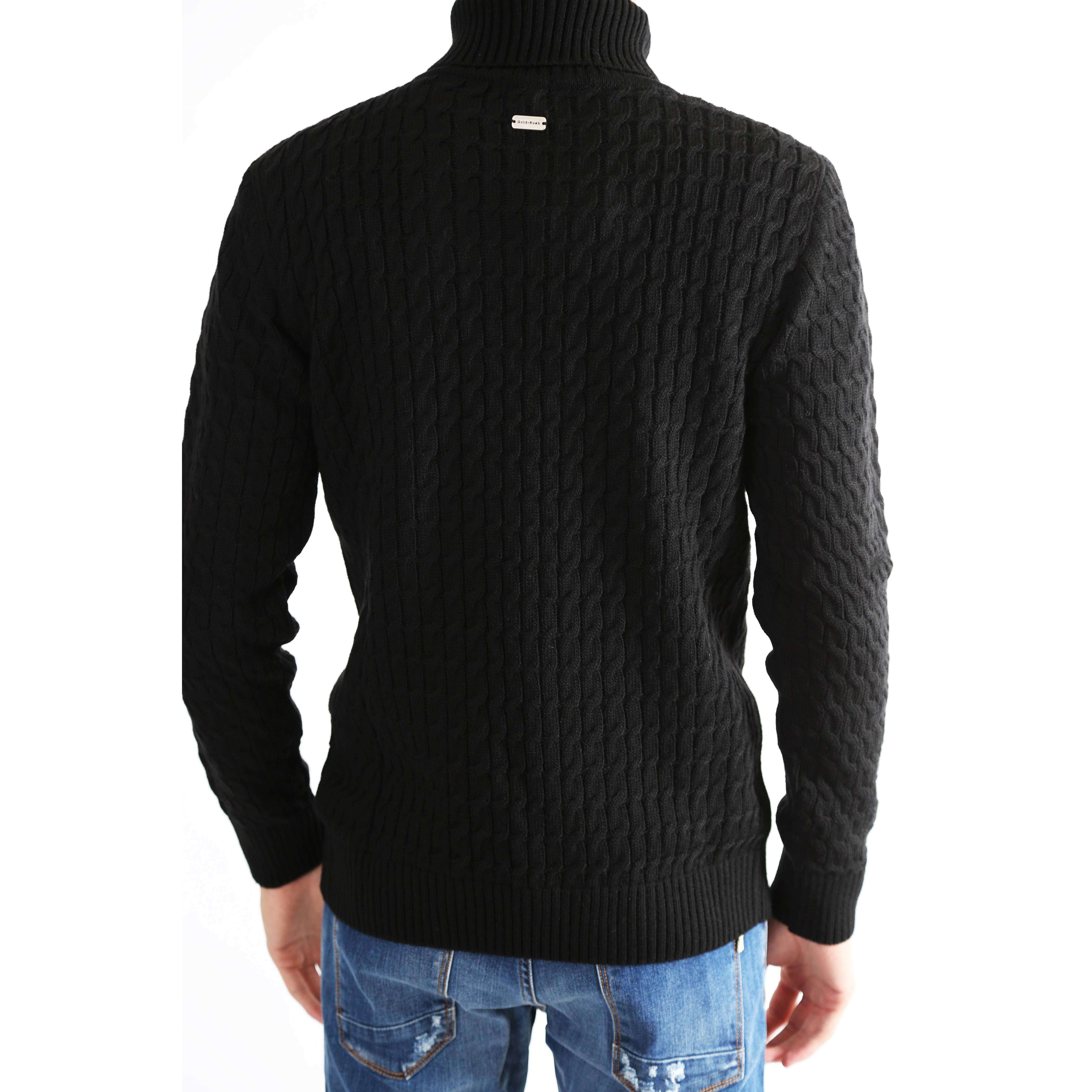 Gold Rush Uomo Maglia Pullover Dolcevita High Neck Black