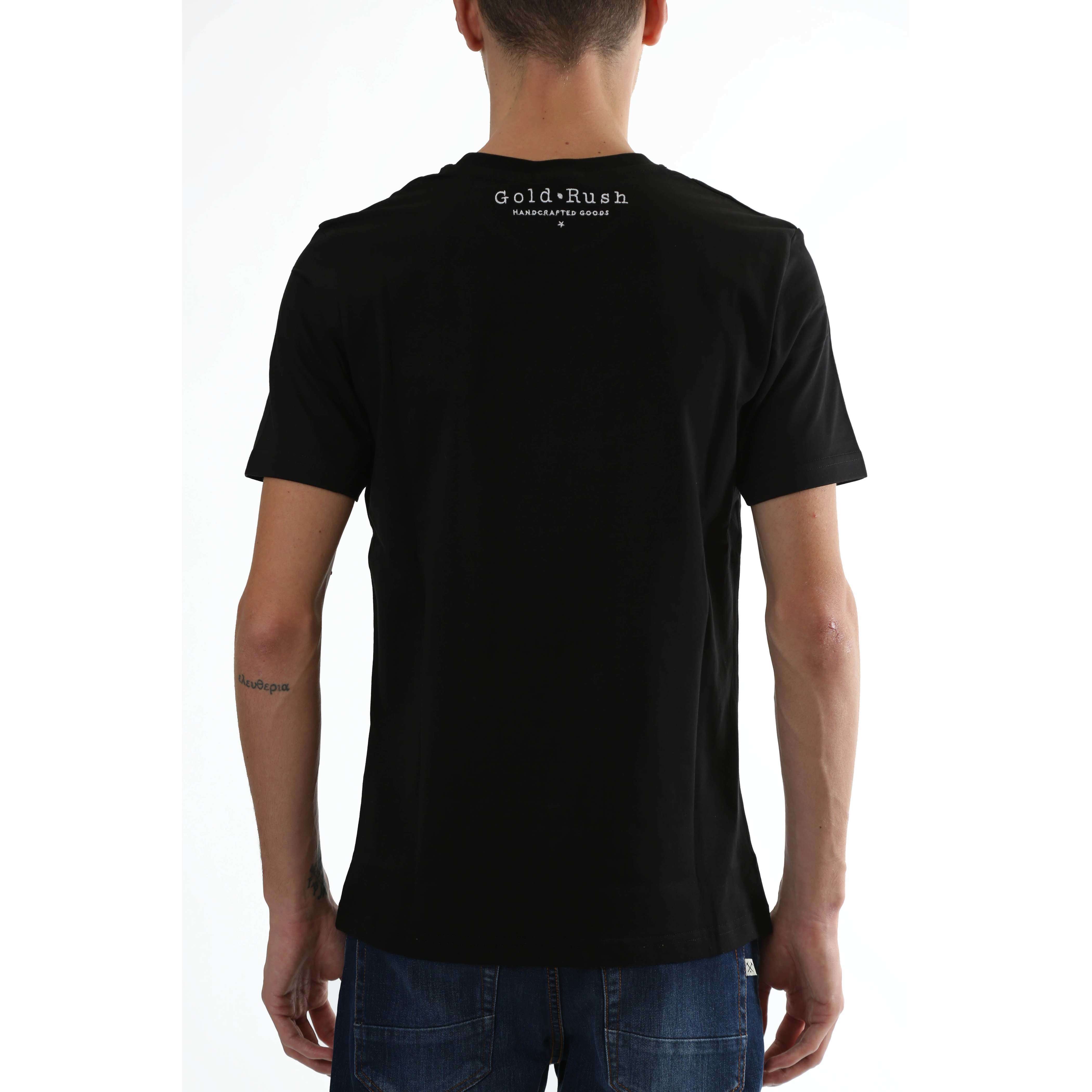 Gold Rush Uomo T-Shirt Basic Toppa Patchwork Black