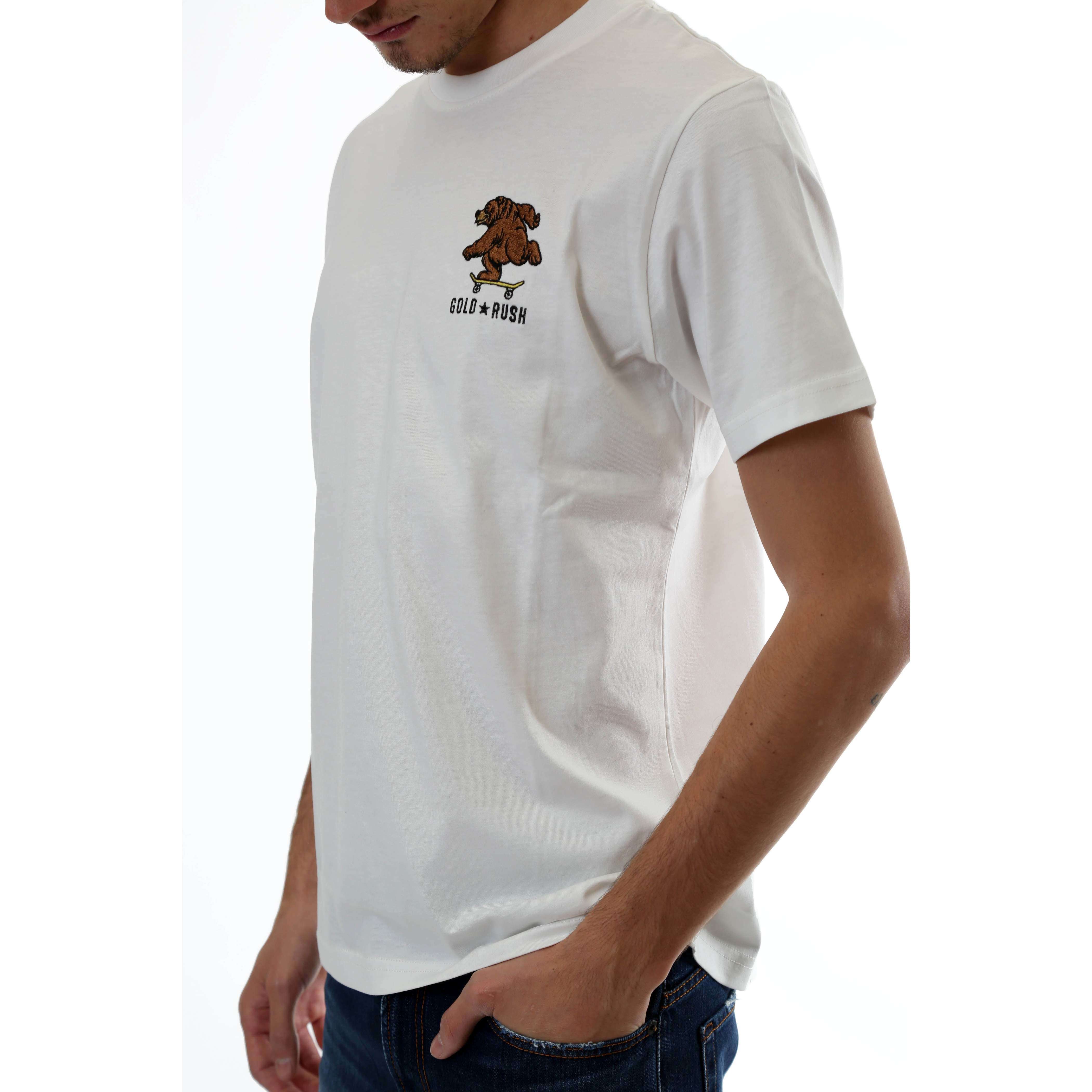 Gold Rush Uomo T-Shirt Basic Toppa Patchwork White