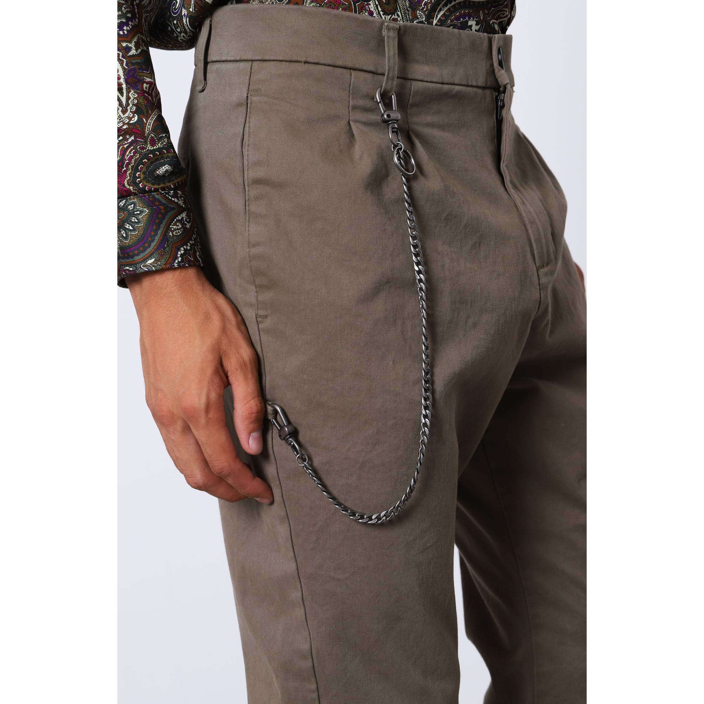 Imperial Uomo Pantalone Carrot Slim Gamba Dritta Grey