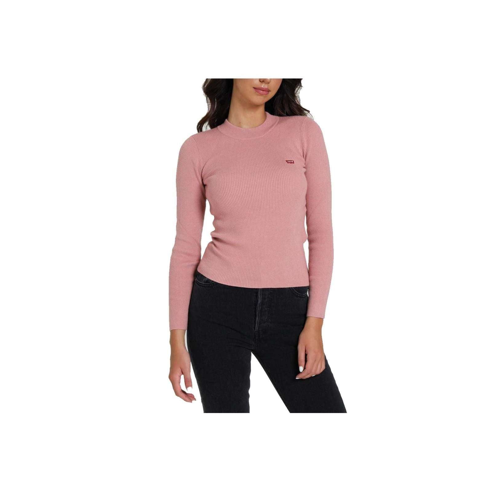 Levi's Donna Felpa Manica Lunga Pullover Logo Laterale Pink