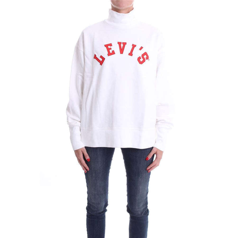 Levi's Donna Felpa Manica Lunga Sweatshirt Gardenia White