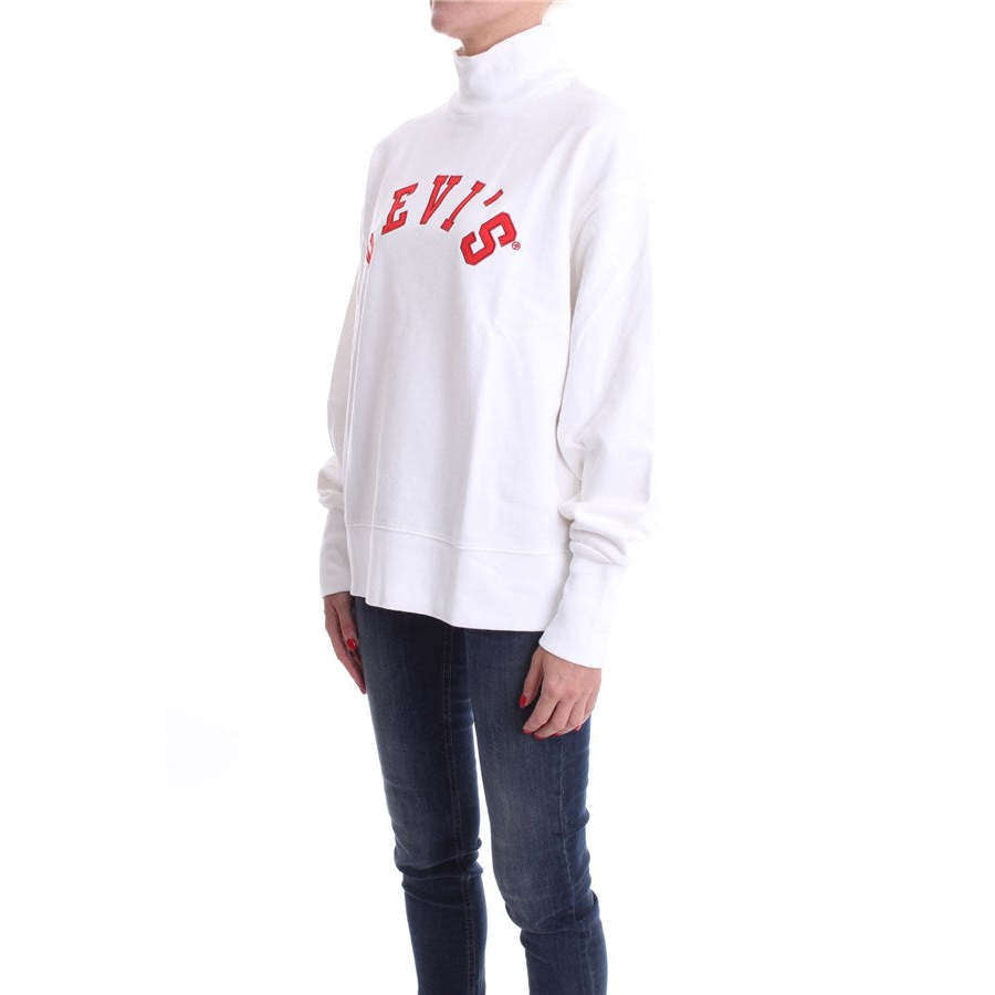 Levi's Donna Felpa Manica Lunga Sweatshirt Gardenia White