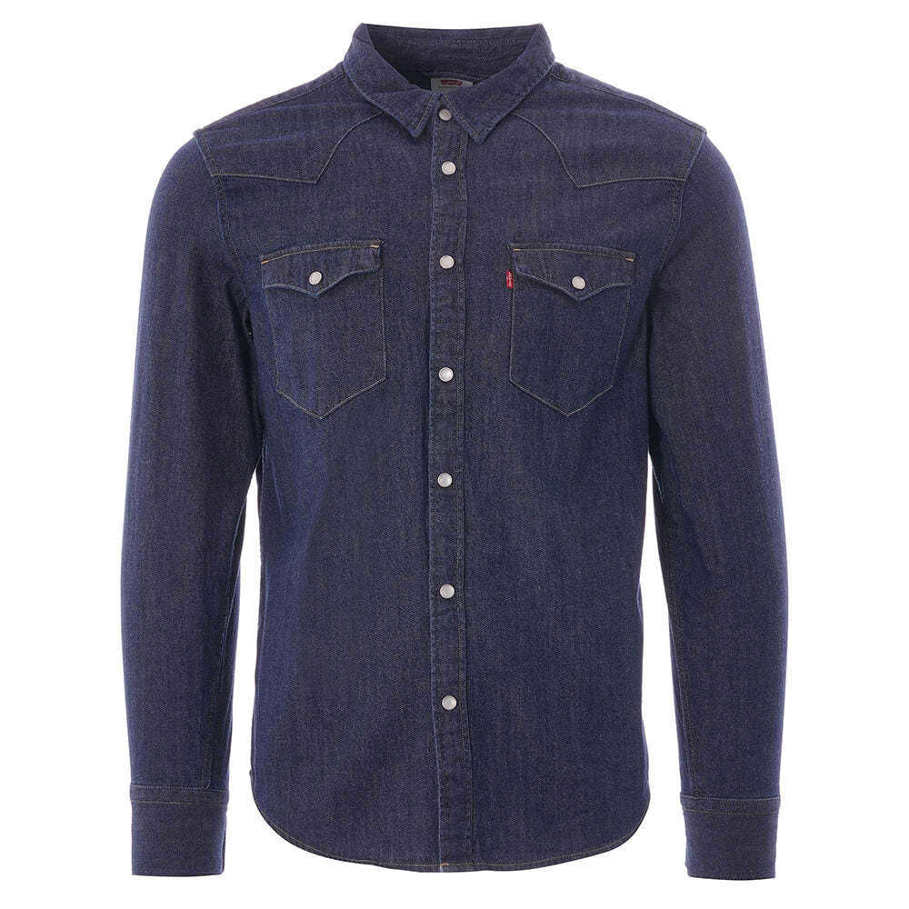 Levi's Uomo Camicia Denim Barstow Western Standard