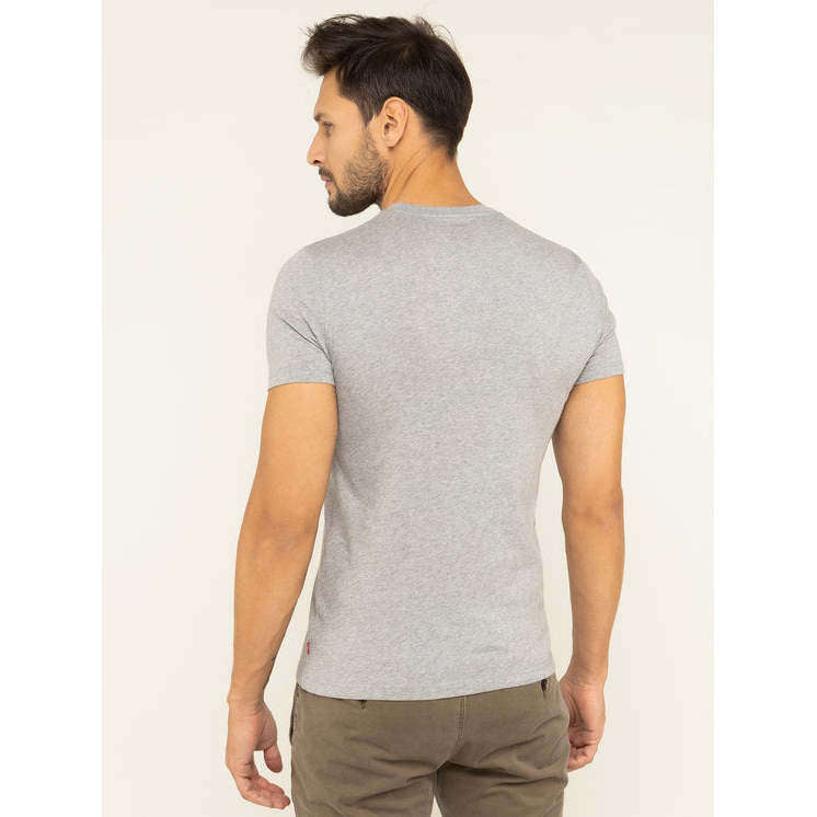 Levi's Uomo T-Shirt Manica Corta Stampa House Mark 2Pk Grey