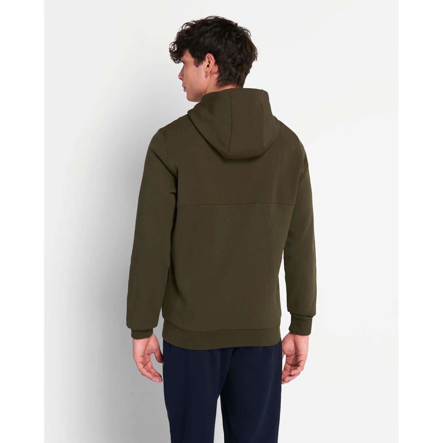 Lyle & Scott Uomo Felpa Manica Lunga Con Cappuccio Hooded Sweatshirt Patchwork Green