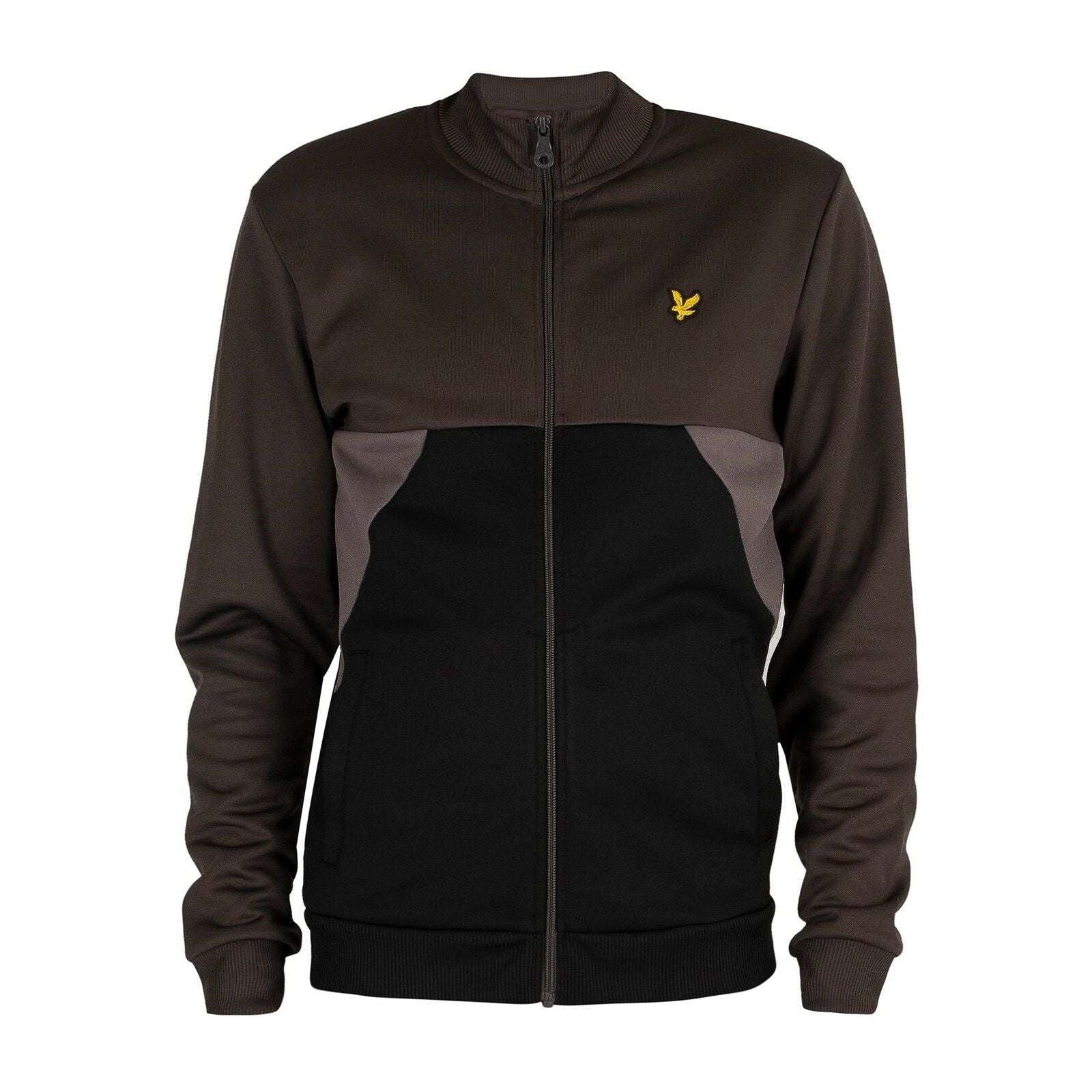Lyle & Scott Uomo Felpa Track Top Manica Lunga Con Zip Patchwork