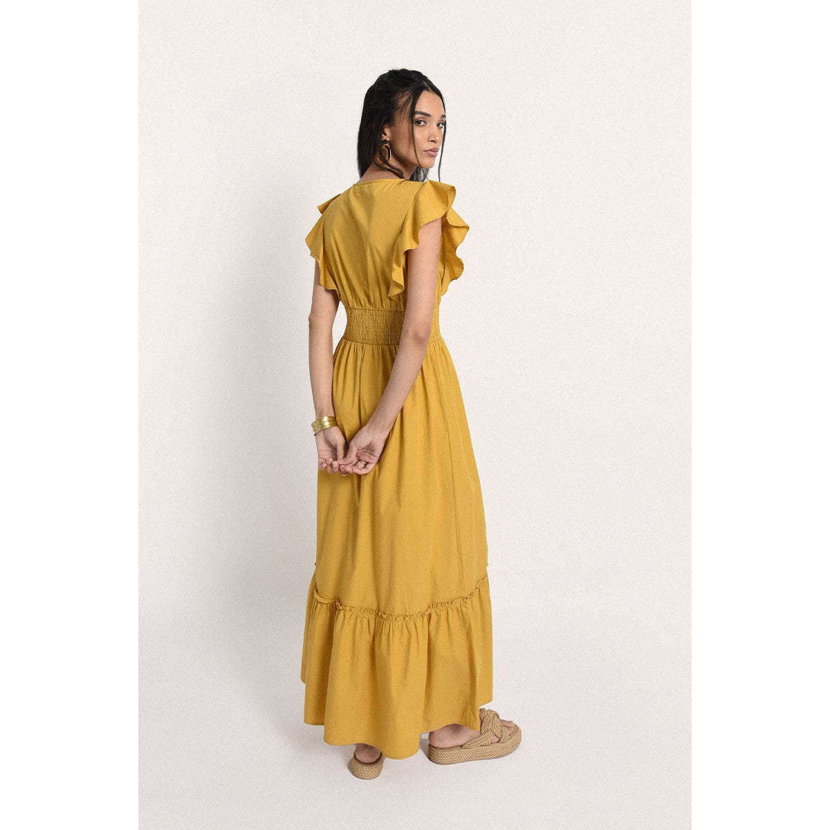 Molly Bracken Donna Abito Giallo Senape LA1163BP
