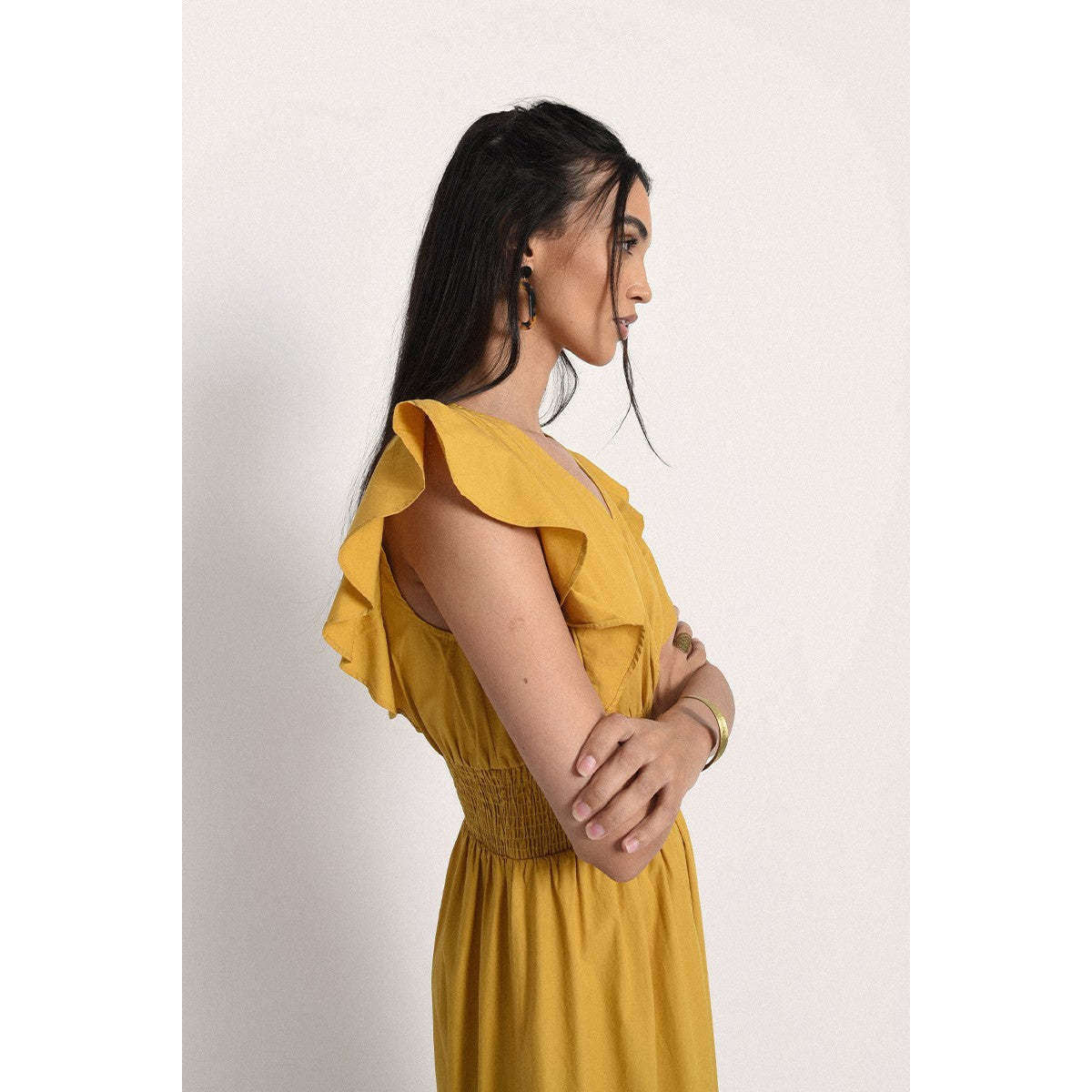 Molly Bracken Donna Abito Giallo Senape LA1163BP