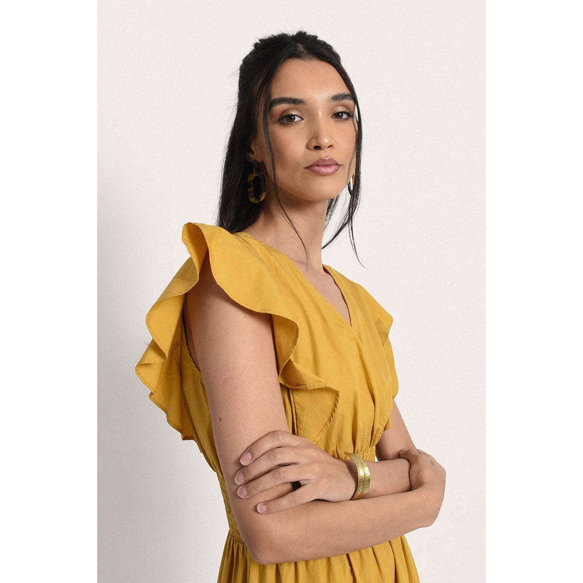 Molly Bracken Donna Abito Giallo Senape LA1163BP