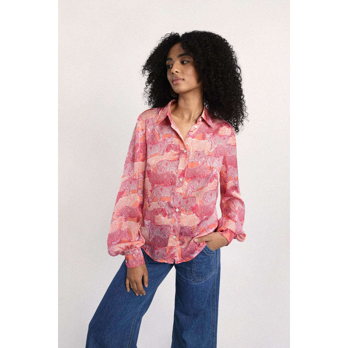 Molly Bracken Donna Camicia Stampa Rosa RR130ABE