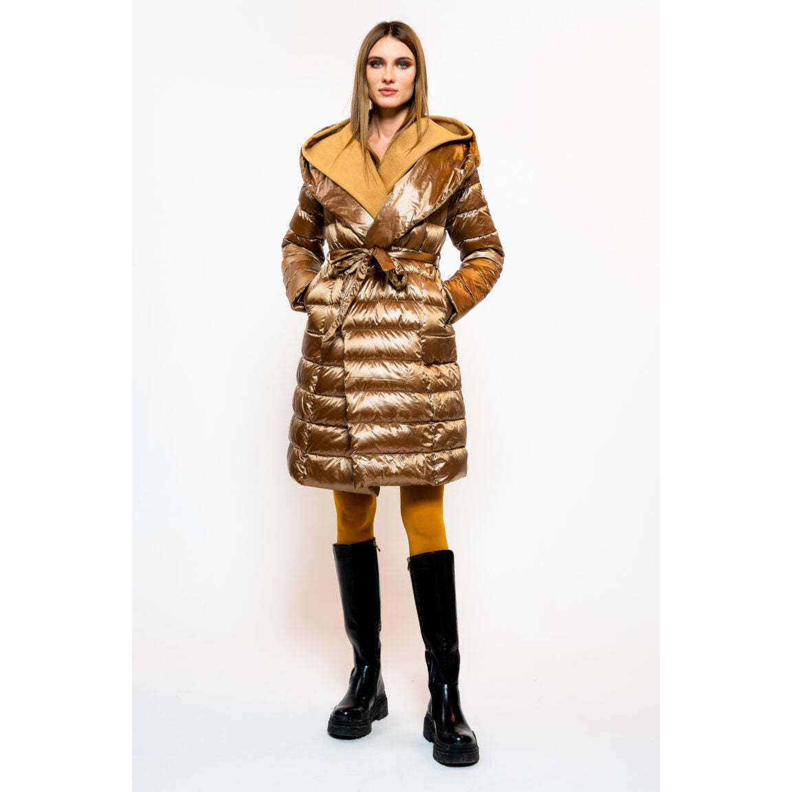 No secrets donna piumino velour lungo 223SS004