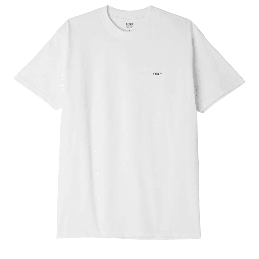 Obey Uomo T-shirt Rise Above Rose Bianca 22UC0000112